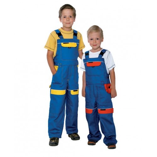 Detské nohavice s náprsenkou ARDON®COOL TREND modro-žlté
