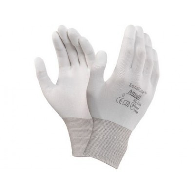 Polomáčané rukavice ANSELL SENSILITE, biele